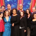 Oprah poses with the latest celebrity contestants of ABC's 'Dancing with the Stars'