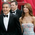 George Clooney and girlfriend Sarah Larson on Oscar red carpet