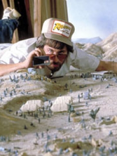 Director Steven Spielberg plans the desert shoot of 'Raiders of the Lost Ark'