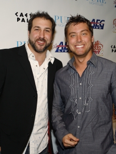 NSYNC mates Joey Fatone and Lance Bass check out Bette's new show!