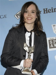 Ellen Page backstage at the 2008 Independent Spirit Awards