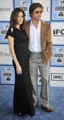 Angelina Jolie & Brad Pitt arrive to the Independent Spirit Awards