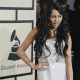 Miley Cyrus strikes a pose for photographers at the 2008 Grammys