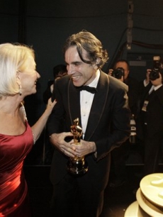 Daniel Day-Lewis and Helen Mirren backstage at the Oscars