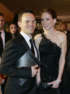 Hilary Swank and John Campisi arrive at the Governors Ball