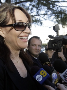 Ritter's co-star, Katey Sagal makes her way into