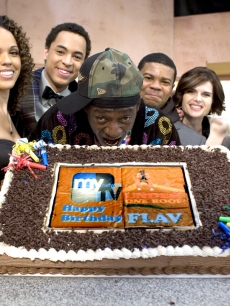 Flavor Flav celebrated his 49th b-day with the cast of his upcoming sitcom, 'Under One Roof'