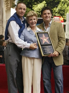 Patty Duke with sons Mackenzie and Sean Astin, on the Walk of Fame