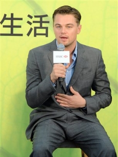 Leonardo DiCaprio attends a promotional event for a bank in Hong Kong