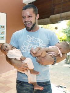 Ricky Martin during a visit to a shelter for victims of sexual exploitation in Cambodia