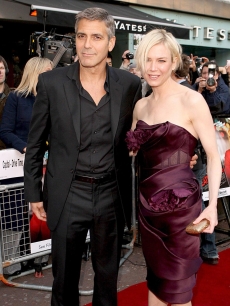 Stylish ‘Leatherheads’ co-stars George Clooney and Renee Zellweger in London
