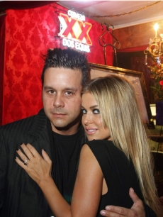 Carmen Electra shows off her new engagement ring with fiancee Rob Patterson in Texas
