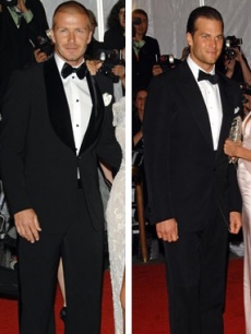 David Beckham and Tom Brady at the Met Costume Gala 2008