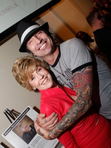 Odd couple Jane Fonda and Tommy Lee at a benefit in Atlanta, Georgia
