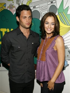 Penn Badgley and Leighton Meester at ‘TRL,’ May 13, 2008 