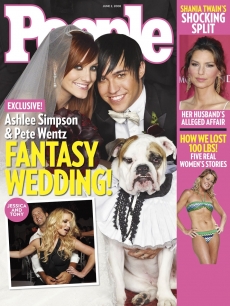 Ashlee Simpson and Pete Wentz People wedding cover
