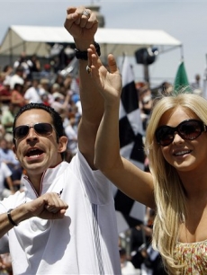 Julianne Hough and her former ‘Dancing’ partner Helio Castroneves at Indy 500 