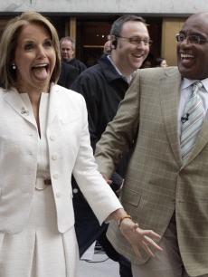 Katie and Al Roker share a fun moment outside the studio