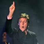 Paul McCartney performs during his charity concert in Kiev Friday