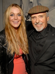Lindsay Lohan and Dennis Hopper at the launch of G-Star LA Raw Night