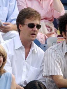 Ed Norton at a US Open tennis match