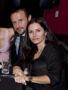 Courteney Cox and David Arquette are all smiles at the charity dinner
