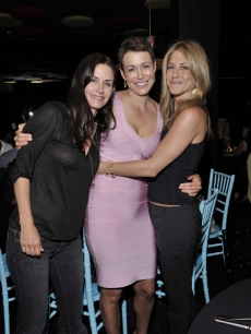 Jennifer Aniston and Courteney Cox at the OmniPeace with founder Mary Fanaro