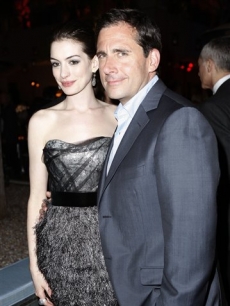 Anne Hathaway and Steve Carell at the after party for the premiere of ‘Get Smart’