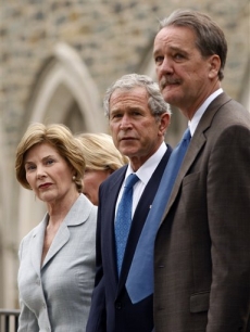 President George W. Bush and Laura Bush attend Tim Russert’s wake 