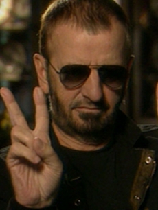 Ringo Starr gives Access Hollywood the peace sign, June 2008 