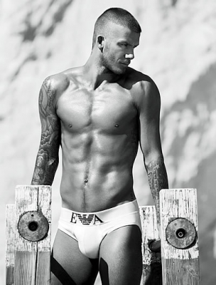 David Beckham models underwear for Emporio Armani Underwear