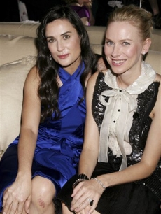 Demi Moore and  Naomi Watts at a party for The Trump International Hotel & Tower 