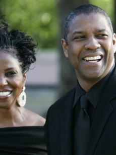 Denzel Washington and wife Pauletta were all smiles