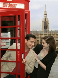 Steve Carell and Anne Hathaway in London for ‘Get Smart’