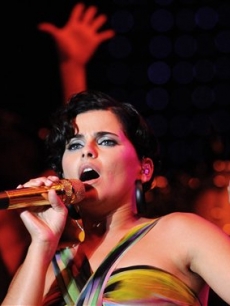 Nelly Furtado performs in Poznan, Poland, July 11, 2008 