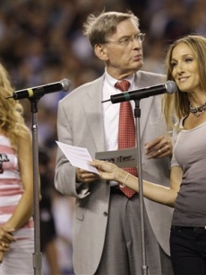 Sheryl Crow, Bud Selig, and Sarah Jessica Parker at the Major League Baseball All-Star Game