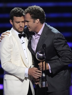 Justin Timberlake and Will Ferrell on stage at the 2008 ESPY Awards