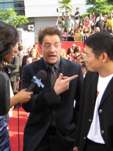 Shaun and Jet Li and Brendan Fraser at ESPY Awards