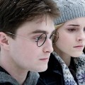 Daniel Radcliffe as Harry Potter and Emma Watson as Hermione Granger