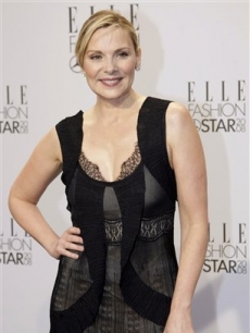 Kim Cattrall arrives for the Elle Fashion Star award ceremony during Fashion Week in Berlin