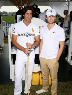 Chace Crawford and polo player Nacho Figueras at the Bridgehampton Polo Club