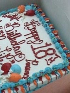 The birthday cake Hulk and Linda Hogan brought son Nick in jail for his 18th birthday