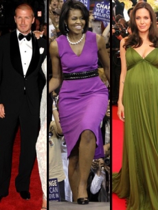 David Beckham, Michelle Obama and Angelina Jolie