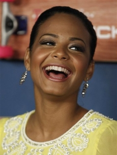 Christina Milian was all smiles at the T-Mobile Sidekick LX Tony Hawk Edition party in LA