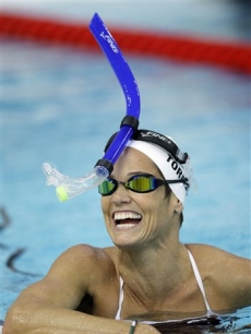 Dara Torres at a training session at the Olympic Aquatic Center at the Beijing 2008 Olympics, August 4, 2008 