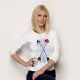 Gwyneth Paltrow models the 2008 Key To The Cure T-shirt by Karl Lagerfeld for Saks Fifth Avenue