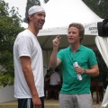 Billy explains it all to Michael Phelps