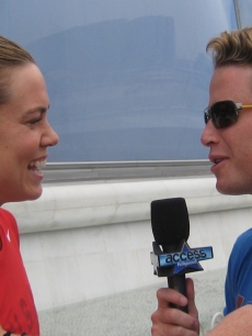 Natalie Coughlin and Billy Bush