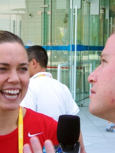 Natalie Coughlin, after her bronze medal win, 8.15.08