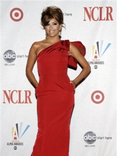 Eva Longoria poses backstage at the 2008 ALMA Awards